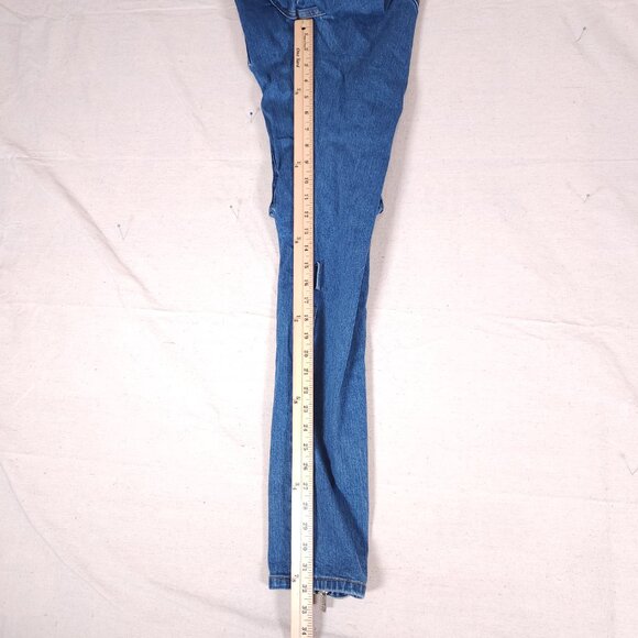 PRSTGE Cargo Snap and Zip Blue Jeans Mens Size 32 Denim Pants Streetwear - Picture 7 of 16